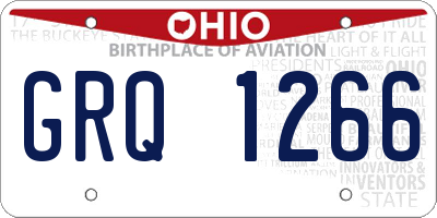 OH license plate GRQ1266