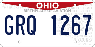 OH license plate GRQ1267