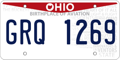 OH license plate GRQ1269