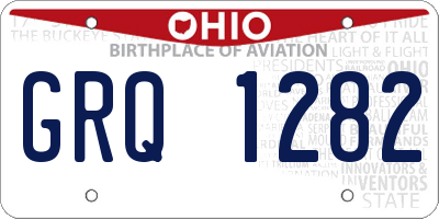 OH license plate GRQ1282