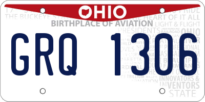 OH license plate GRQ1306