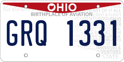 OH license plate GRQ1331