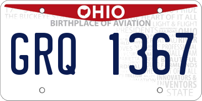 OH license plate GRQ1367
