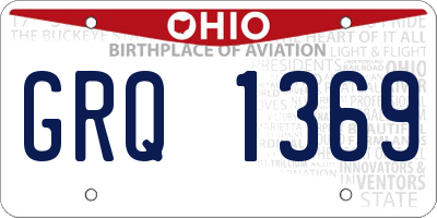 OH license plate GRQ1369