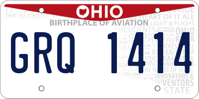 OH license plate GRQ1414