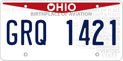 OH license plate GRQ1421
