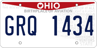 OH license plate GRQ1434