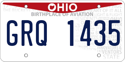 OH license plate GRQ1435