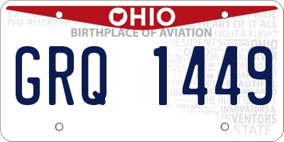 OH license plate GRQ1449