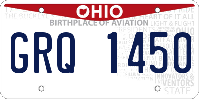 OH license plate GRQ1450