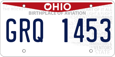 OH license plate GRQ1453