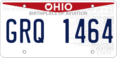 OH license plate GRQ1464