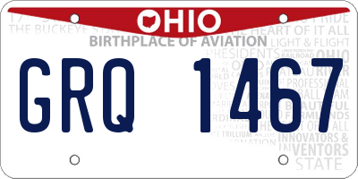 OH license plate GRQ1467