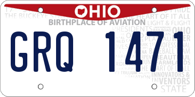 OH license plate GRQ1471