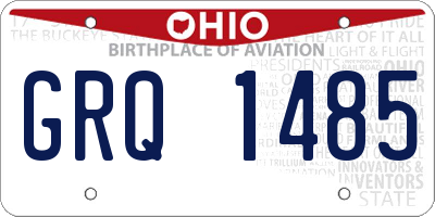 OH license plate GRQ1485