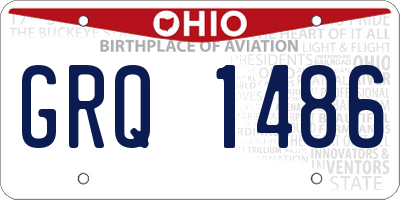 OH license plate GRQ1486