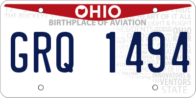 OH license plate GRQ1494