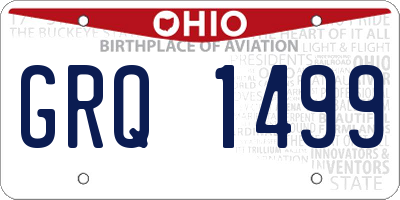 OH license plate GRQ1499