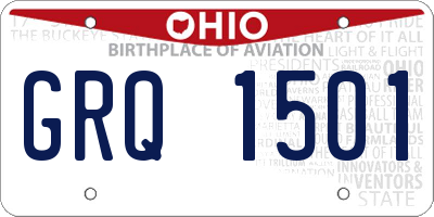 OH license plate GRQ1501