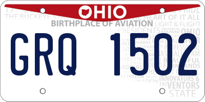 OH license plate GRQ1502