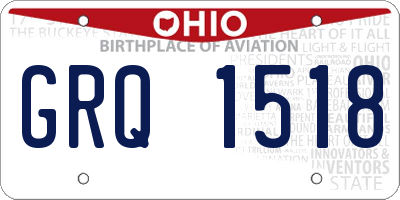 OH license plate GRQ1518