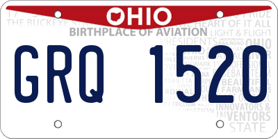 OH license plate GRQ1520