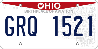 OH license plate GRQ1521