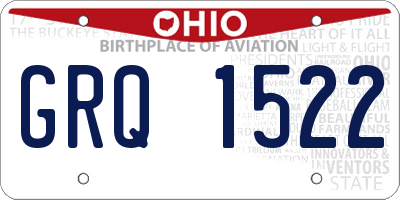 OH license plate GRQ1522