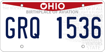 OH license plate GRQ1536