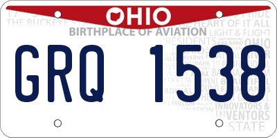 OH license plate GRQ1538
