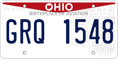 OH license plate GRQ1548