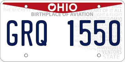OH license plate GRQ1550