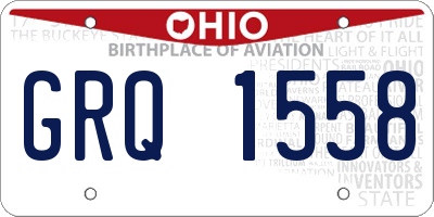 OH license plate GRQ1558