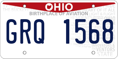 OH license plate GRQ1568