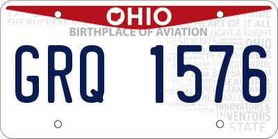 OH license plate GRQ1576