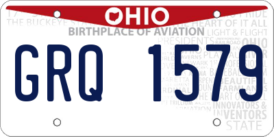 OH license plate GRQ1579