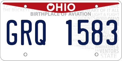 OH license plate GRQ1583