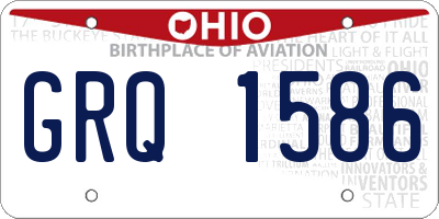 OH license plate GRQ1586