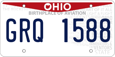 OH license plate GRQ1588