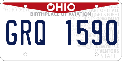 OH license plate GRQ1590