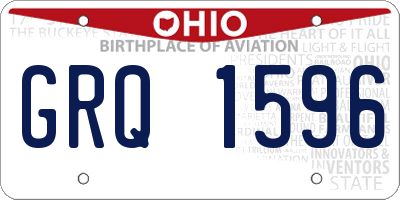 OH license plate GRQ1596