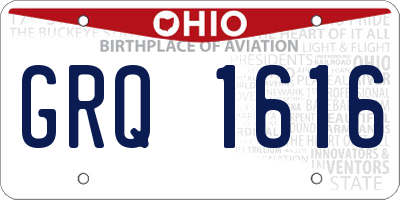 OH license plate GRQ1616