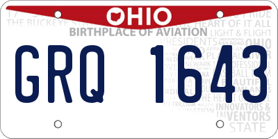 OH license plate GRQ1643