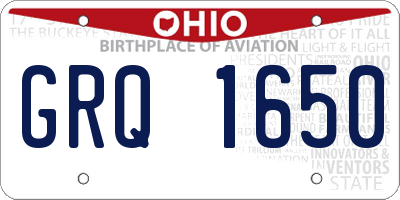 OH license plate GRQ1650