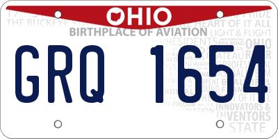 OH license plate GRQ1654