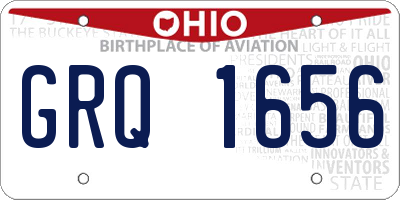 OH license plate GRQ1656