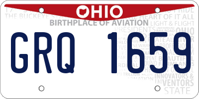OH license plate GRQ1659