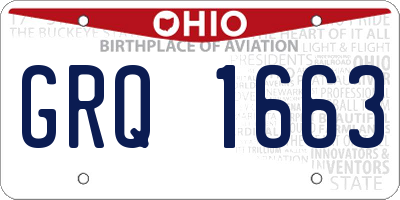 OH license plate GRQ1663