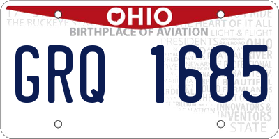OH license plate GRQ1685
