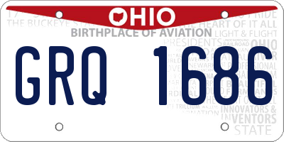 OH license plate GRQ1686